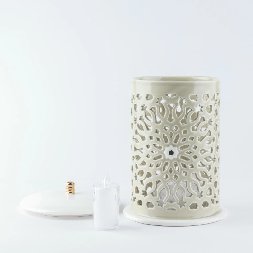 Large Electronic Candelabra from Asala - Beige and Gold