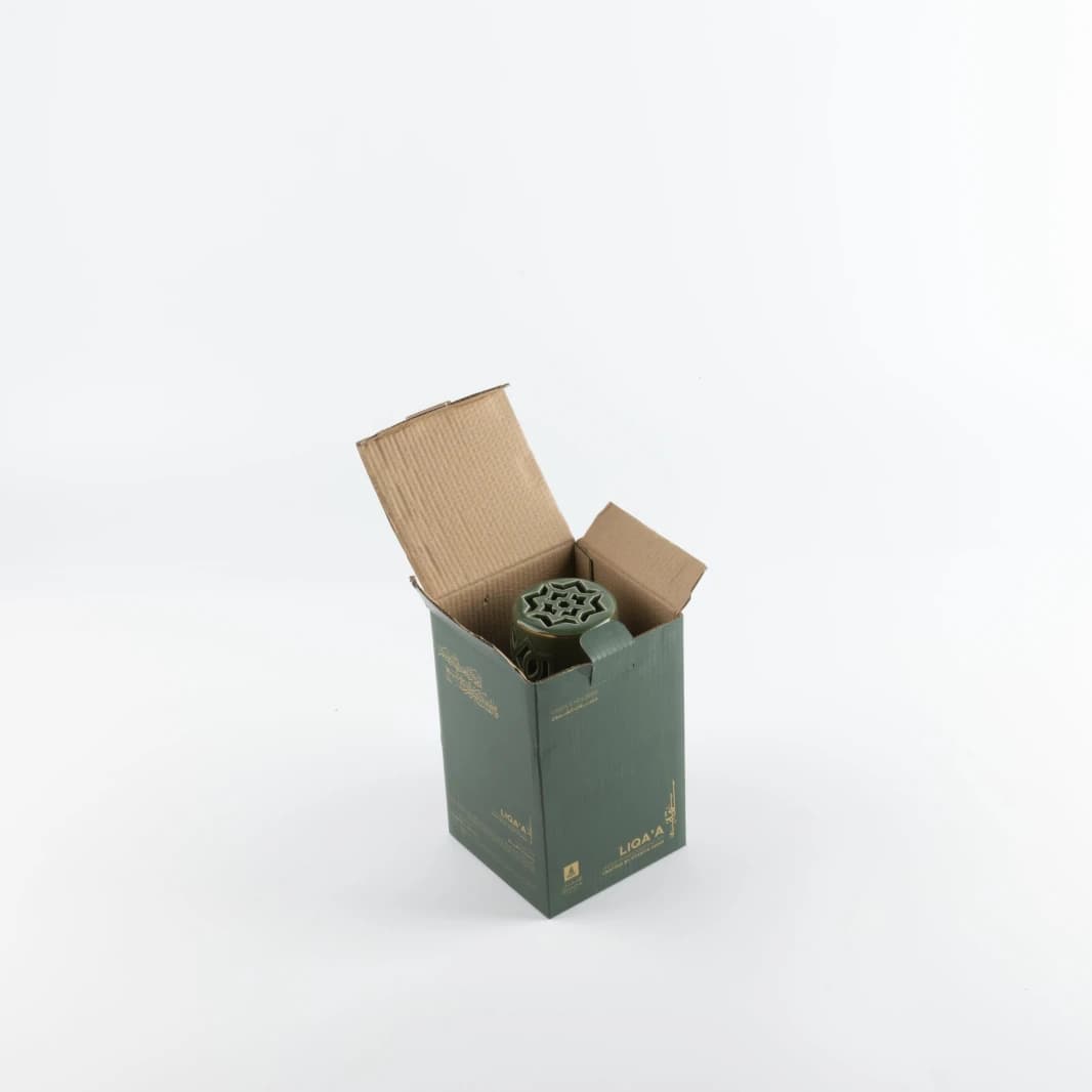Small Electronic Candle Holder by Liqaa - Green and Gold