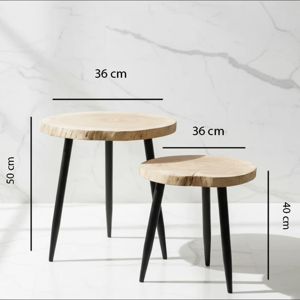 Wooden Table Set 2 Pcs
