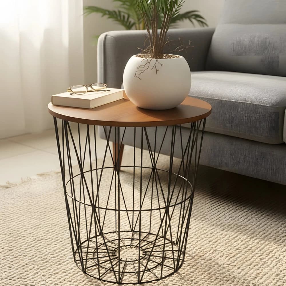Metal & Wood Table Large