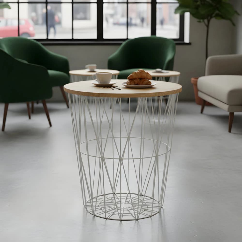 Metal & Wood Table Large