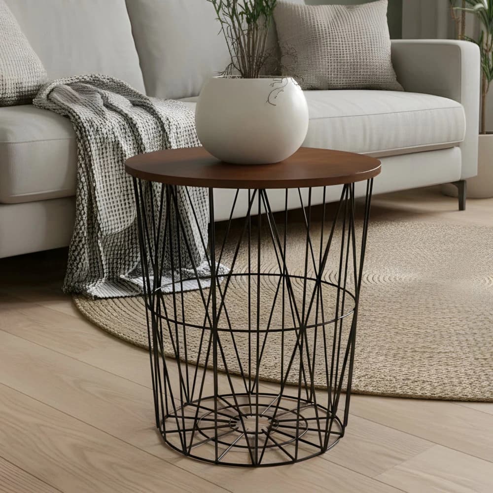 Metal & Wood Table Large