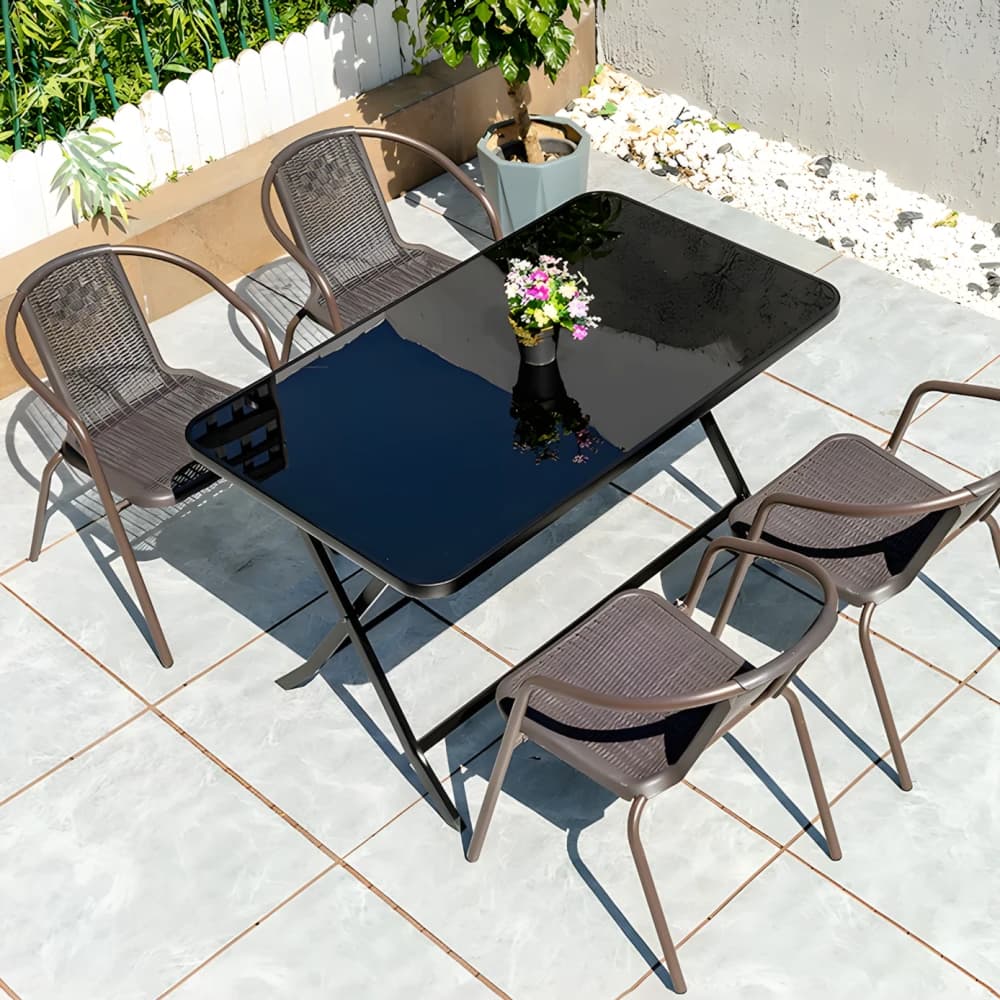Metal & Glass Table Large