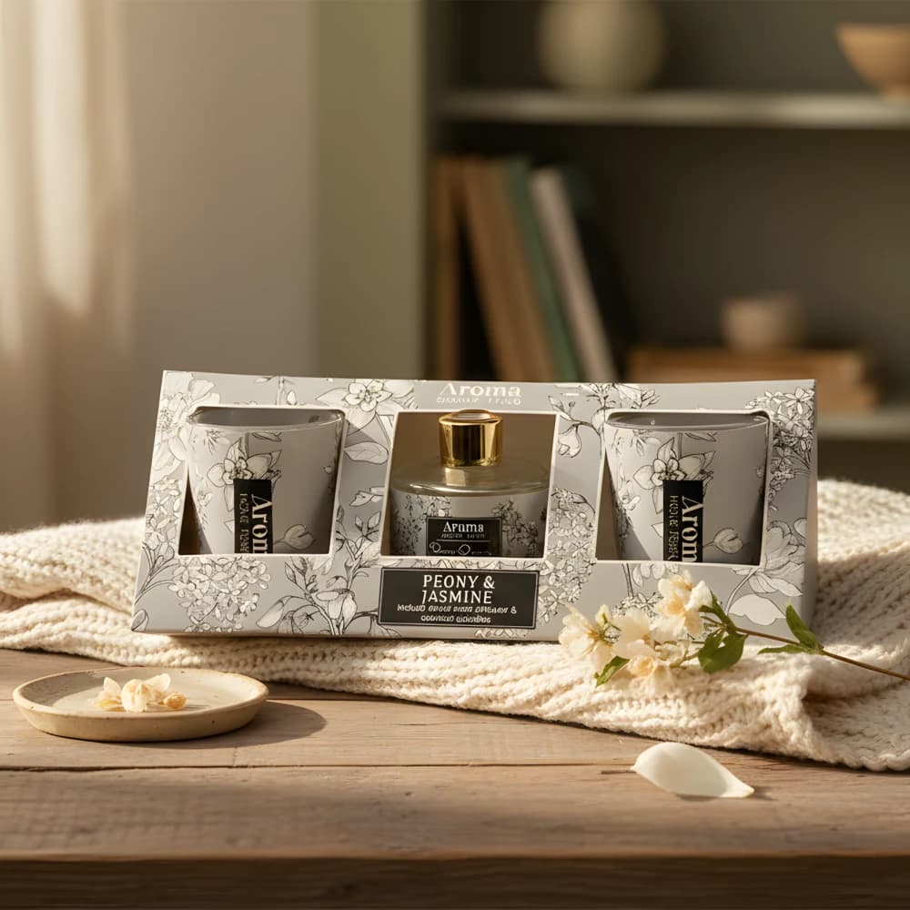 Candle Set 2 Pcs & Candle Diffuser 50 ml