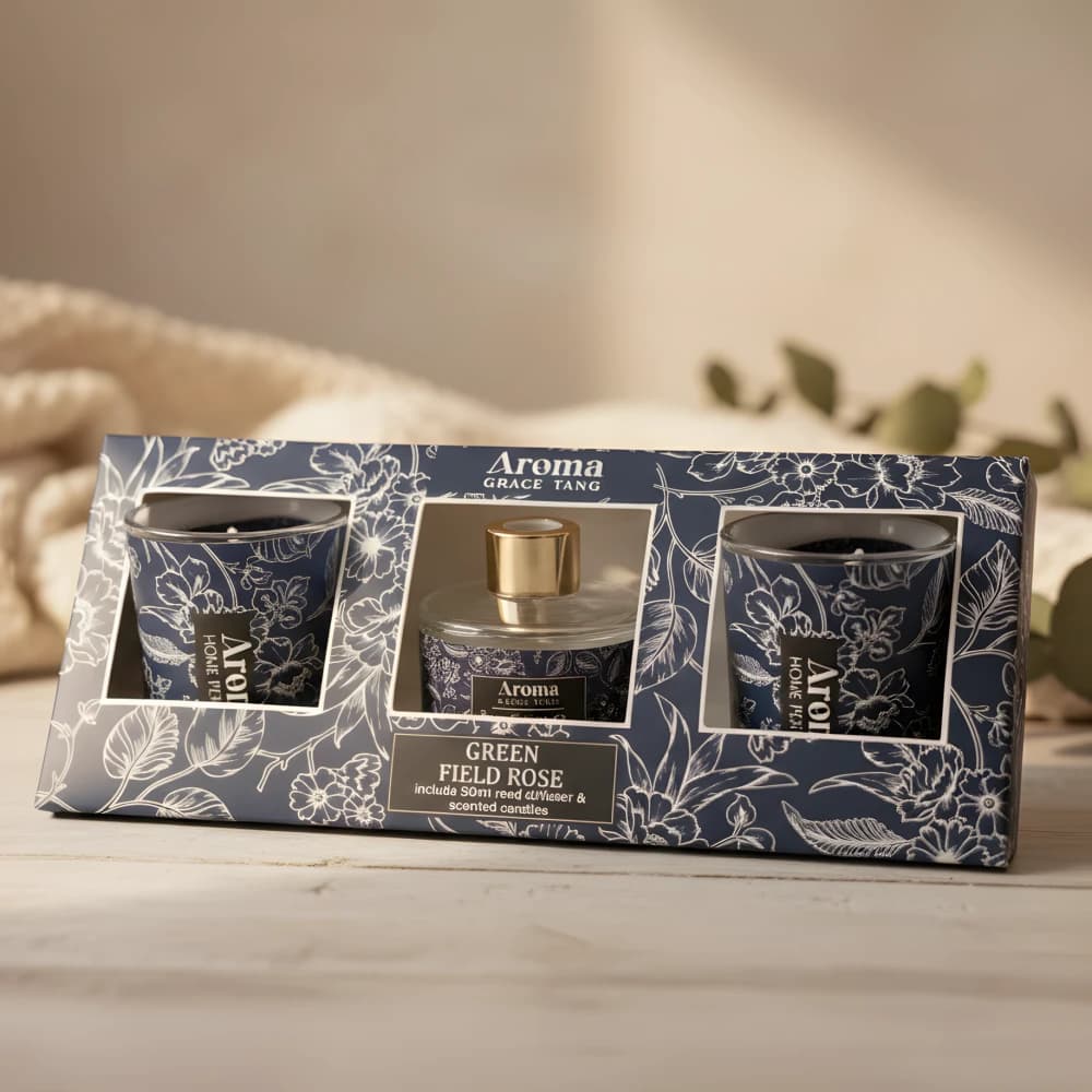 Candle Set 2 Pcs & Candle Diffuser 50 ml