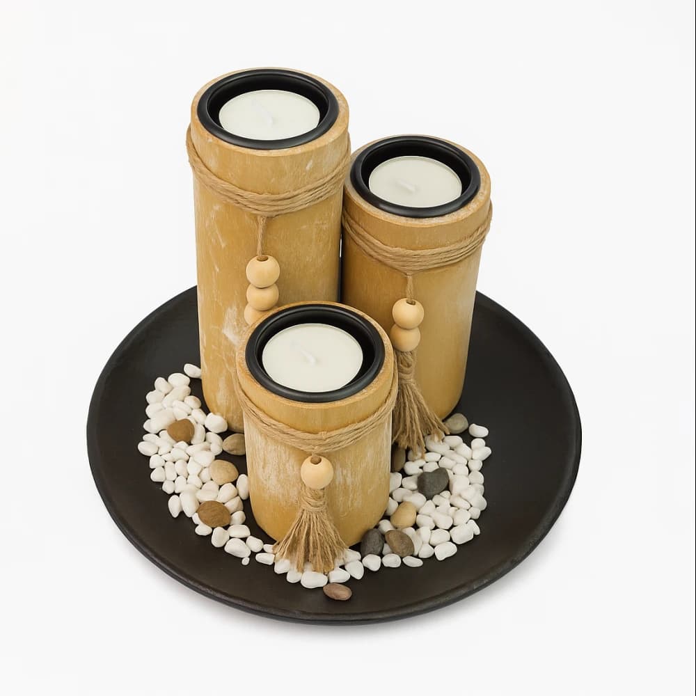 Candlestick 3 Pcs With Base