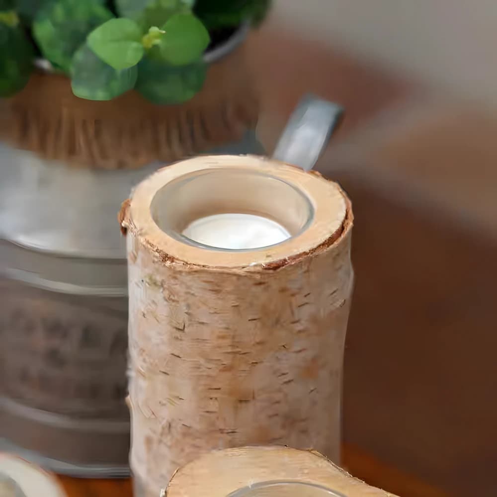 Wooden Candle Holder
