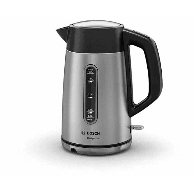 Bosch Electric Kettle 2400W, 1.7 L (Black/Stainless Steel)