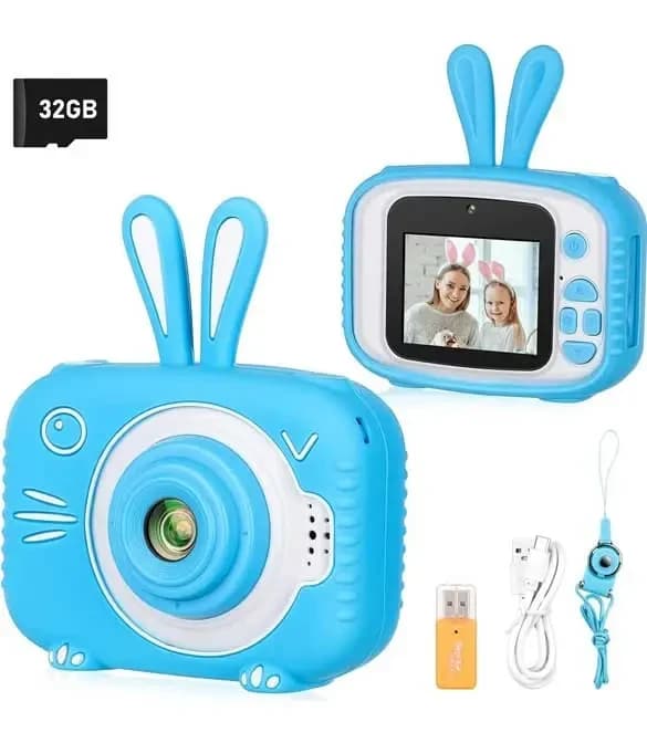 Unique Brand Children's Fun Camera with Bunny Design for Young Photographers and Discoverers in Vibrant Colors