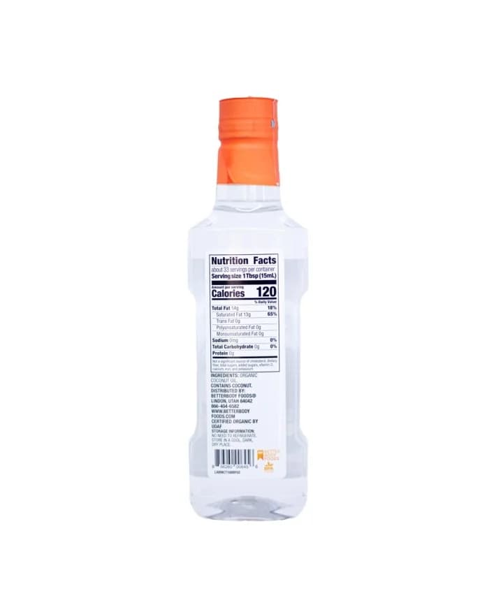 Coconut C8 MCT Oil 500ml Better Body Food