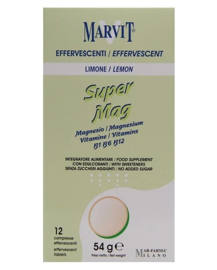 Marvit Super Mag 12 Effervescent Tablets Marpharma