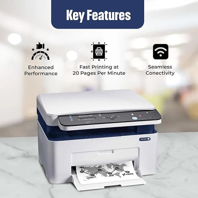 Xerox 3025 Laser Printer 3 IN 1 Wireless, Printer, Copier & Scanner, 1-Year Warranty