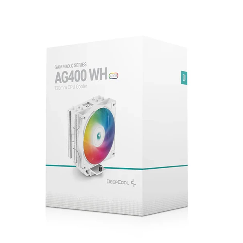 Deepcool AG400 WH ARGB Single Tower 120mm CPU Cooler