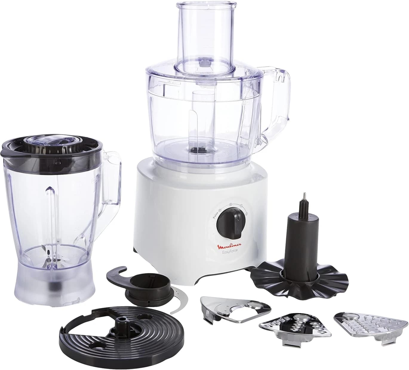 Moulinex Easy Force Food Processor, 25 Functions, 800 Watts, White