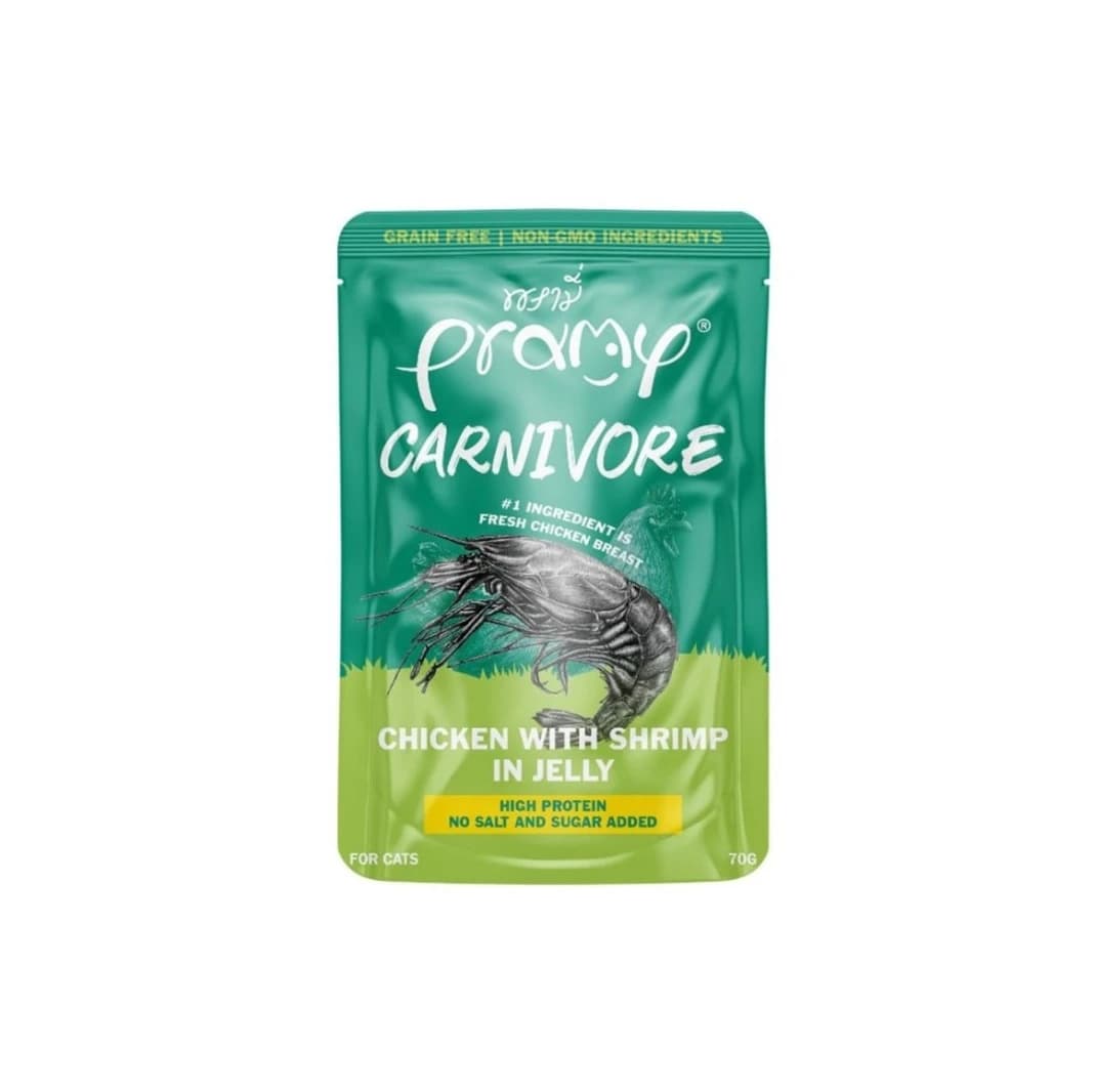 PRAMY CARNIVORE Chicken With Shrimp In Jelly 70G