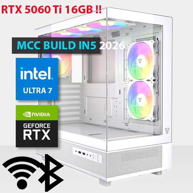 MCC IN5-26 - MIDAS Gaming PC Build || Intel Core Ultra 7 265K 20-Core - GeForce RTX 5060 Ti 16GB OC GDDR7 Graphics Card