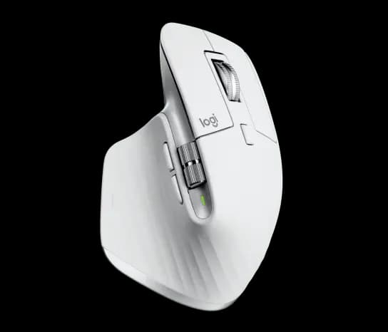 Logitech MX Master 4 Ergonomic Wireless Mouse for Mac Pale Grey - Advanced Performance Haptic Feedback - Ultra-Fast Scrolling