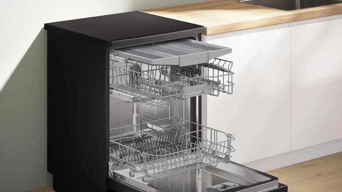Bosch Dishwasher 6 Programs 3 Sprays 3 Rack 14Set - Black (SMS46NB20V ) Series 4