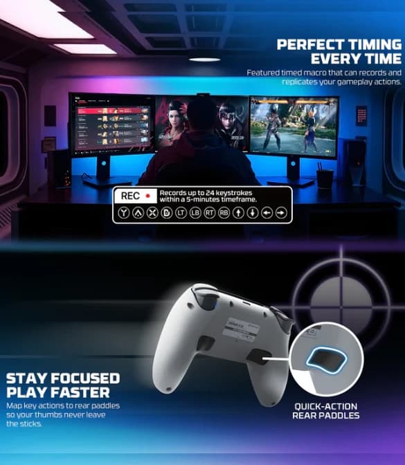 Fantech NOVA II D WGP16D Controller Hall Effect (PS5) - Black