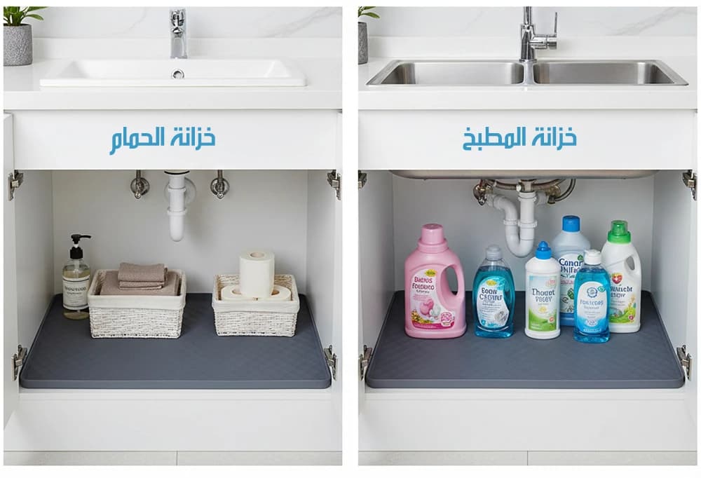 Silicone Waterproof Protector Mat for Under Sinks