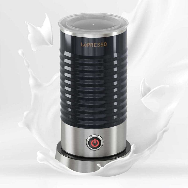 Lepresso Hot and Cold Milk Frother 100ml 450W Black LPMLFRBK