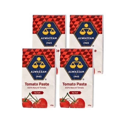 Al Wazzan Tomato Paste 135 Gram 4 Pieces