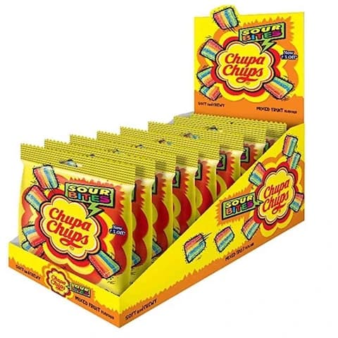 Chupa Chups Extrud Sour Mix Fruit 26.4 Gram 20 Pieces