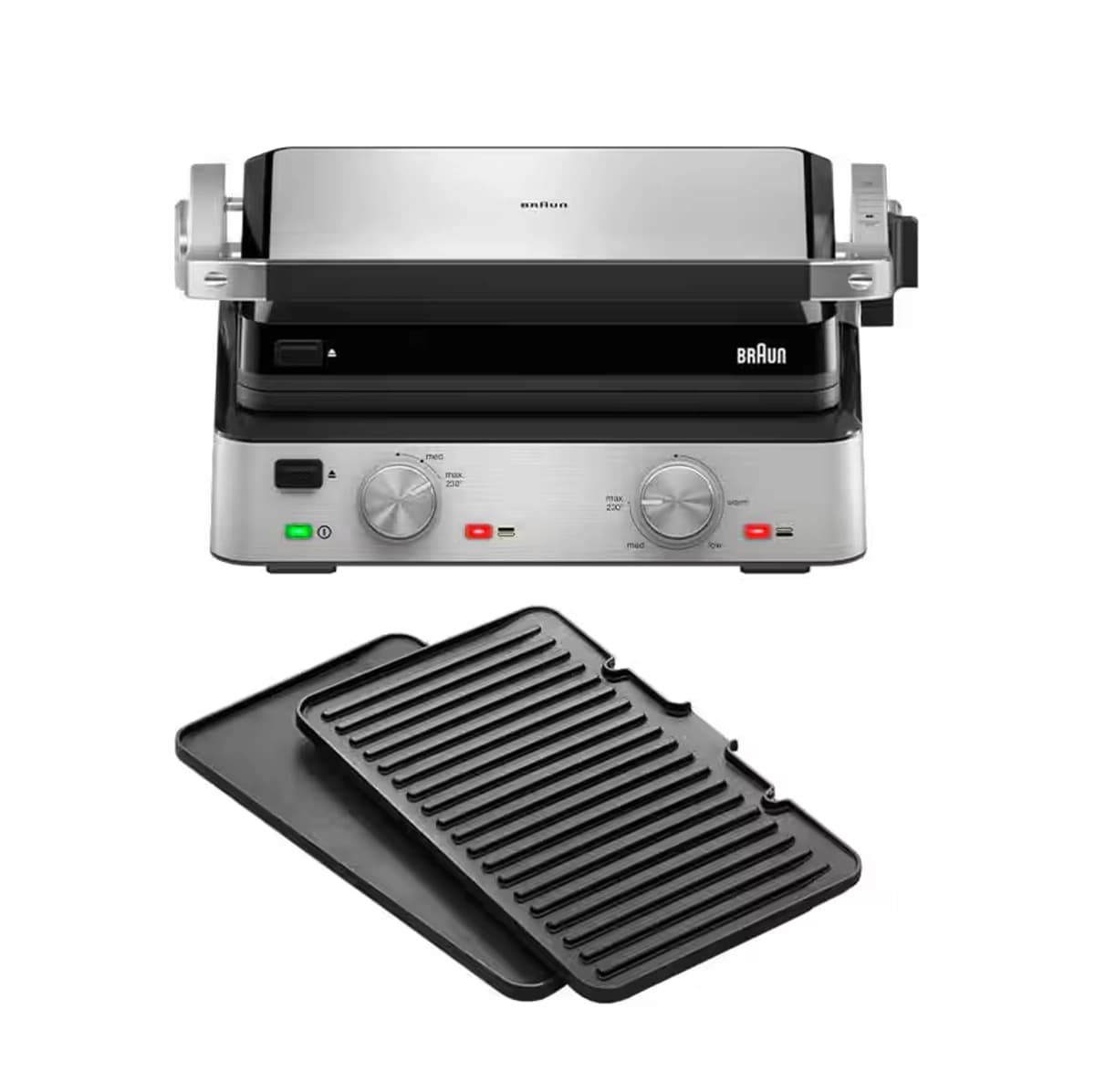 Braun Contact Grill 2000 W with 3 Cooking Positions