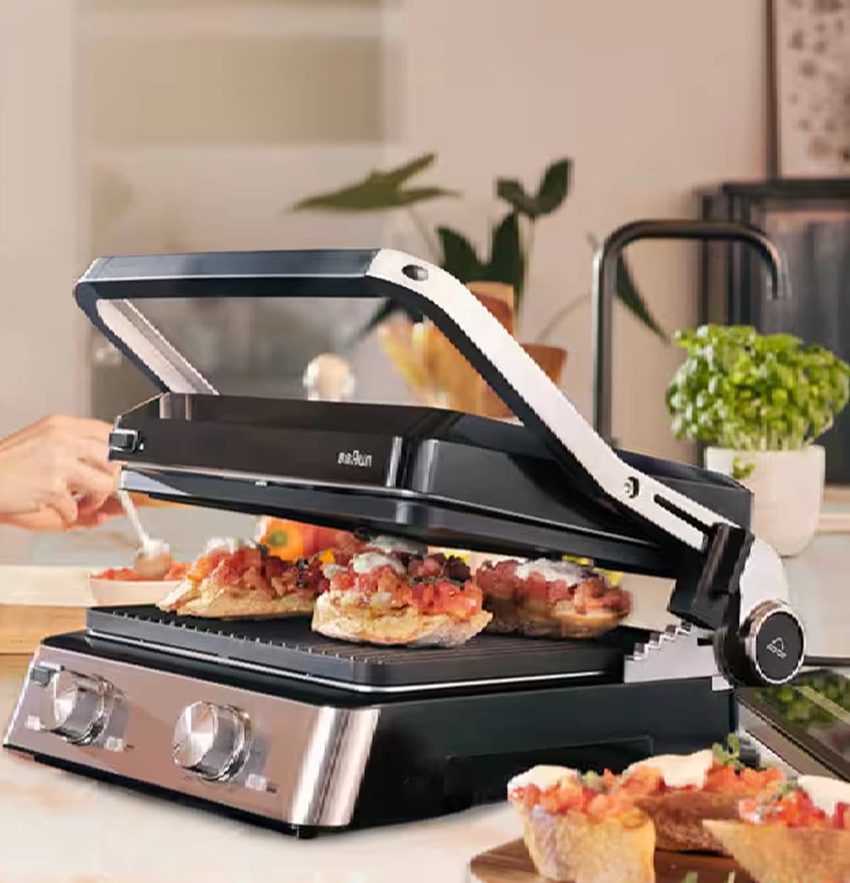 Braun Contact Grill 2000 W with 3 Cooking Positions