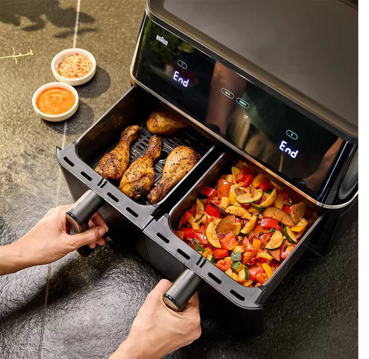 Braun TwinCook 5 Dual Basket Air Fryer 10L