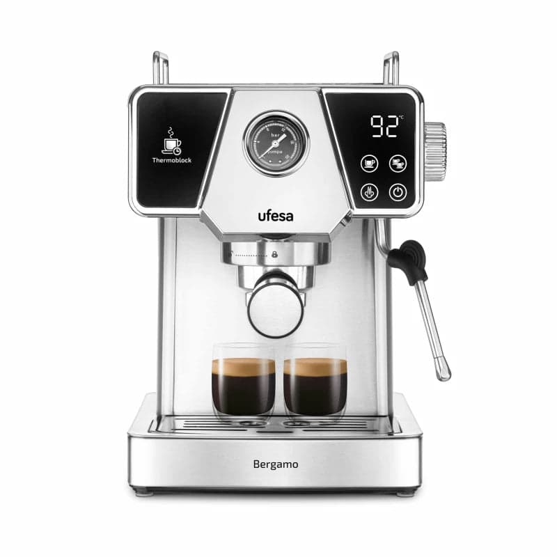 Ufesa Bergamo Espresso Machine – 1350 W | 20-bar Pressure