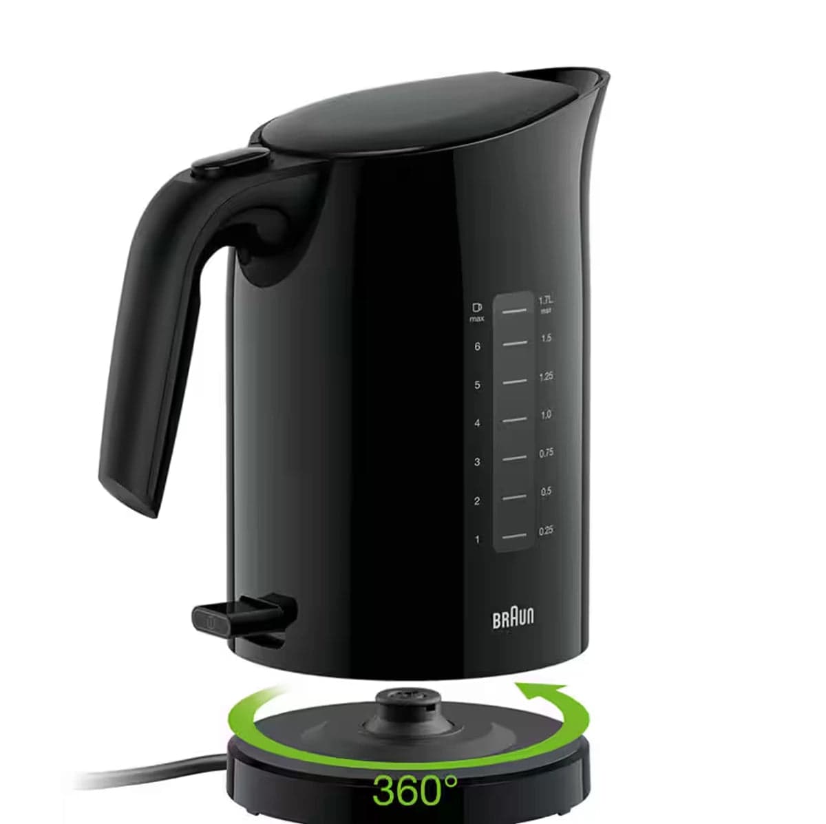 Braun PurEase Electric Kettle 2200W 1.7L Rapid Boil – Black