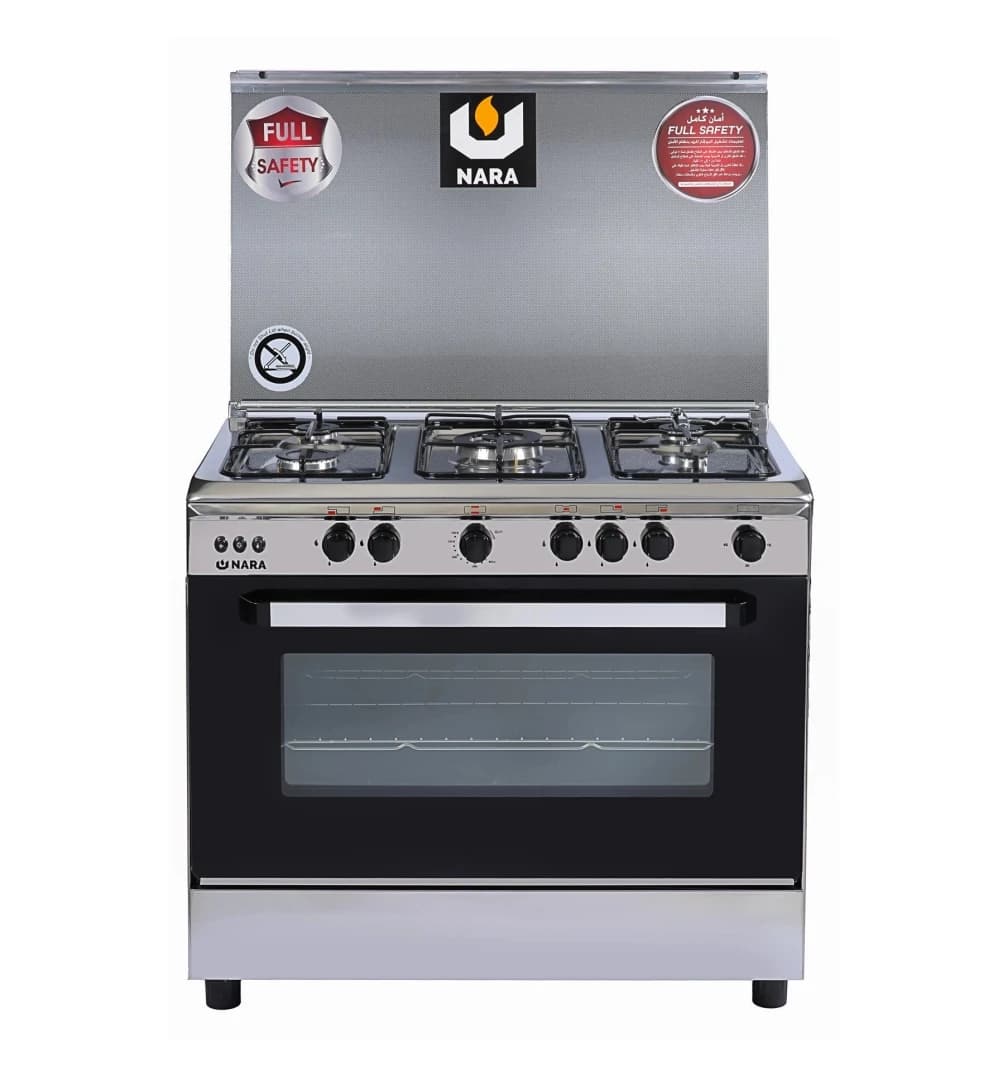 Nara Gas 90*60 5 Burners Stainless Steel Black