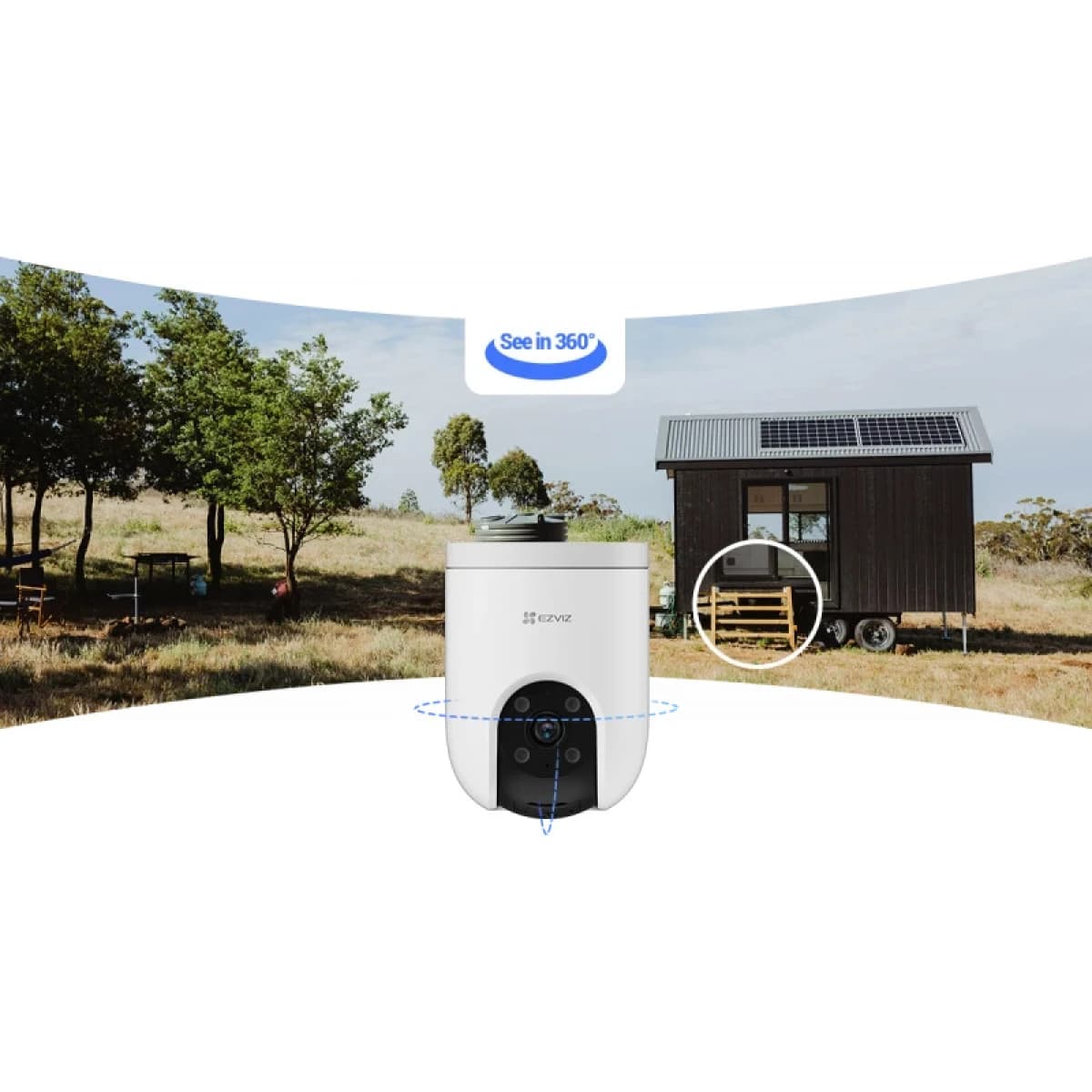 EZVIZ H8c 2K Smart Wi-Fi Pan & Tilt Outdoor Camera – AI Human Detection | Active Defense