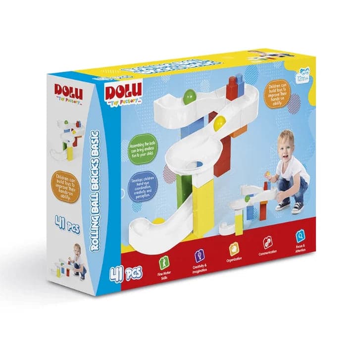 Dolu Marble Run – Rolling Ball Bricks Basic Set