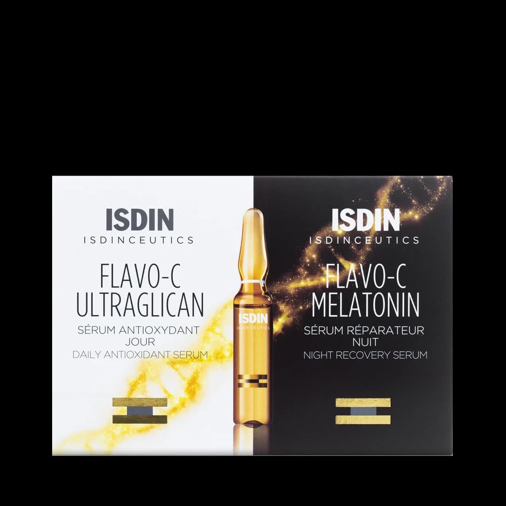 ISDIN Ceutics Flavo-C Ultraglycan & Melatonin Day & Night Anti-Aging Serum