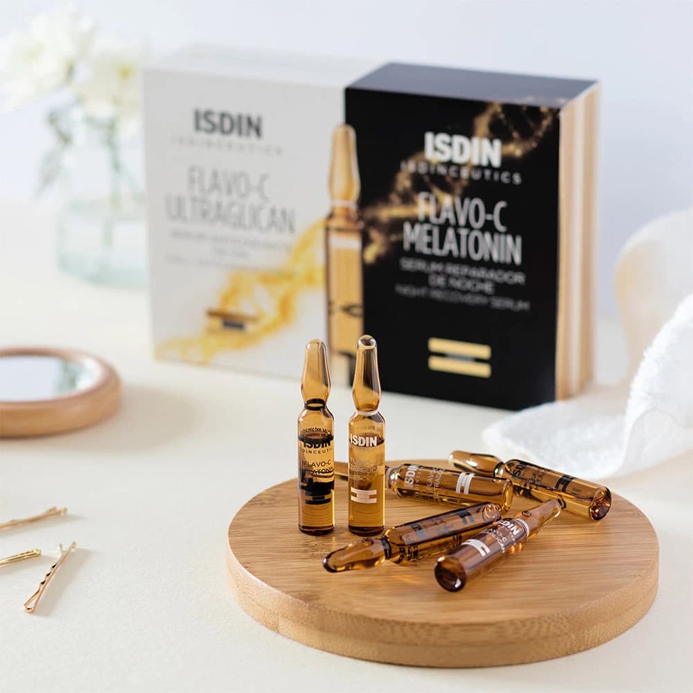 ISDIN Ceutics Flavo-C Ultraglycan & Melatonin Day & Night Anti-Aging Serum