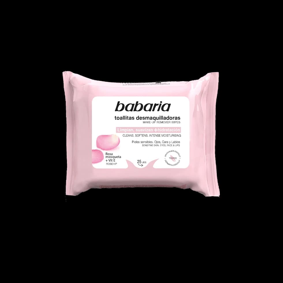 Babaria Rosehip Makeup Remover Wipes 25 Pcs