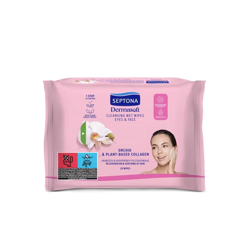 Septona Daily Cleansing Wipes With Orchid 20 Pcs Makeup Remover Wipes