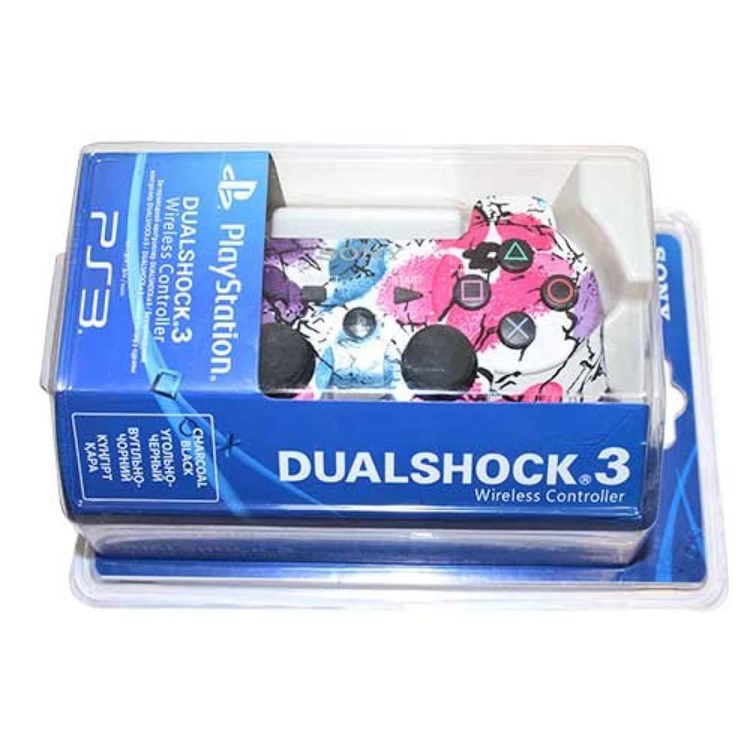 وحدة تحكم لاسلكية لجهاز PS3 مزدوج الاهتزاز (جيش)