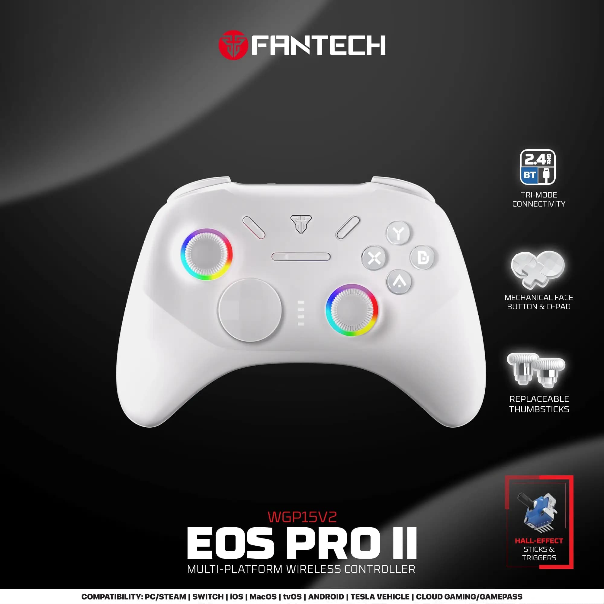 FANTECH EOS PRO II WGP15 V2 Multi-Platform Wireless Gamepad Gray