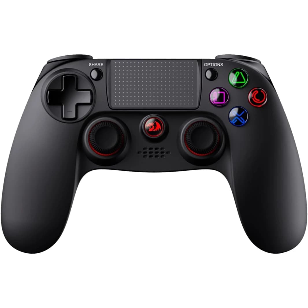 Redragon Control Gamer Juno G818 Controller Rechargeable Wireless with Touch Panel and Audio Bluetooth for PC/PS3/PS4, iOS - Black