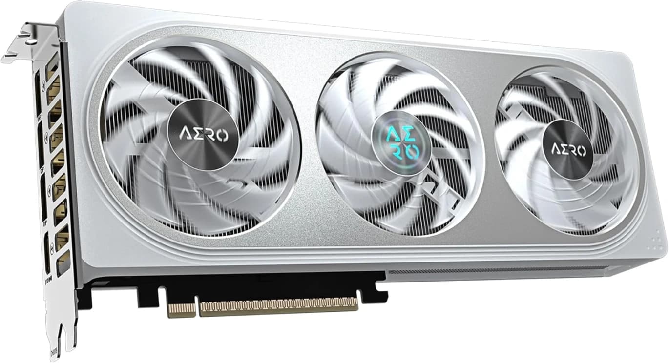 GIGABYTE GeForce RTX 5060 AERO OC 8G Graphics Card, 8GB 128-bit GDDR7, PCIe 5.0, WINDFORCE Cooling System, GV-N5060AERO OC-8GD