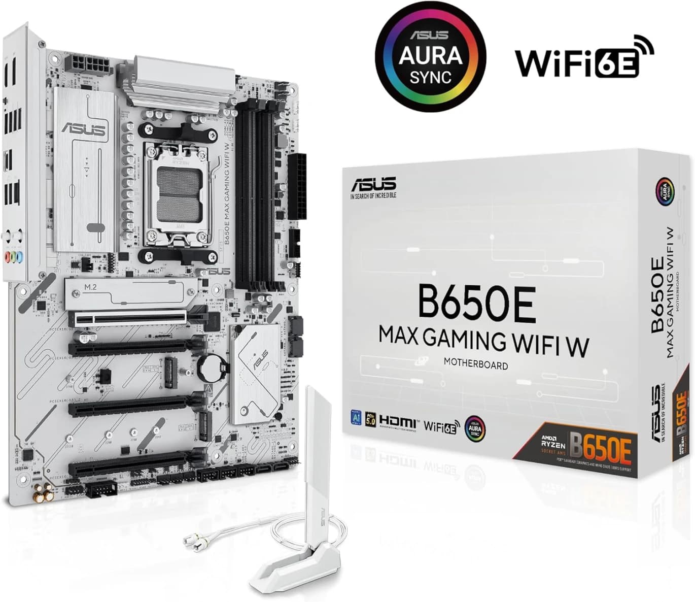 ASUS B650E MAX Gaming WiFi W – AMD B650 AM5 ATX Motherboard