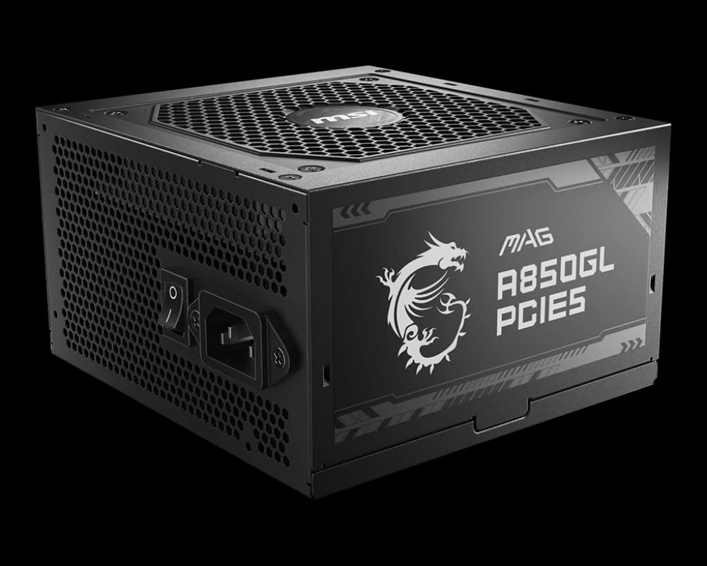 MSI MAG A850GL PCIe 5.1 & ATX 3.1 Gaming Power Supply - Full Modular - 80 Plus Gold Certified 850W