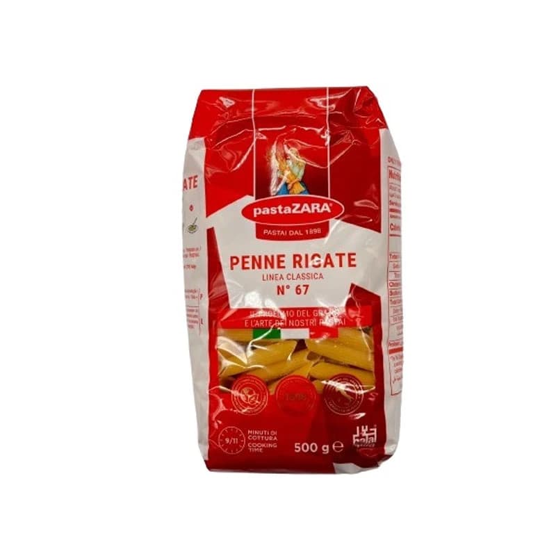 Pasta Zara Pennoni Rigati No 67, 2pcs x 500g