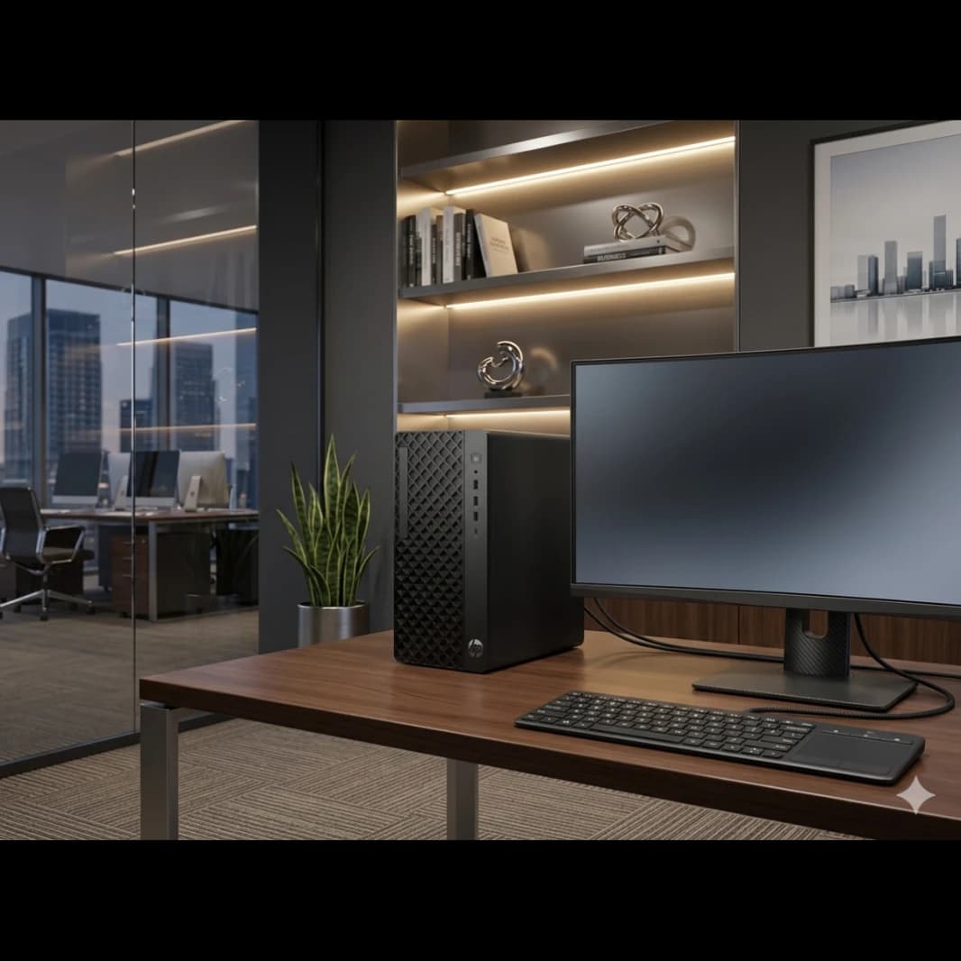 HP ProDesk 2 Tower G1i E Desktop PC, Intel Core i7-14700, 16GB DDR5, 1TB SSD, Wi-Fi 6, Bluetooth 5.4, with HP 125 Wired V2 Keyboard & Mouse