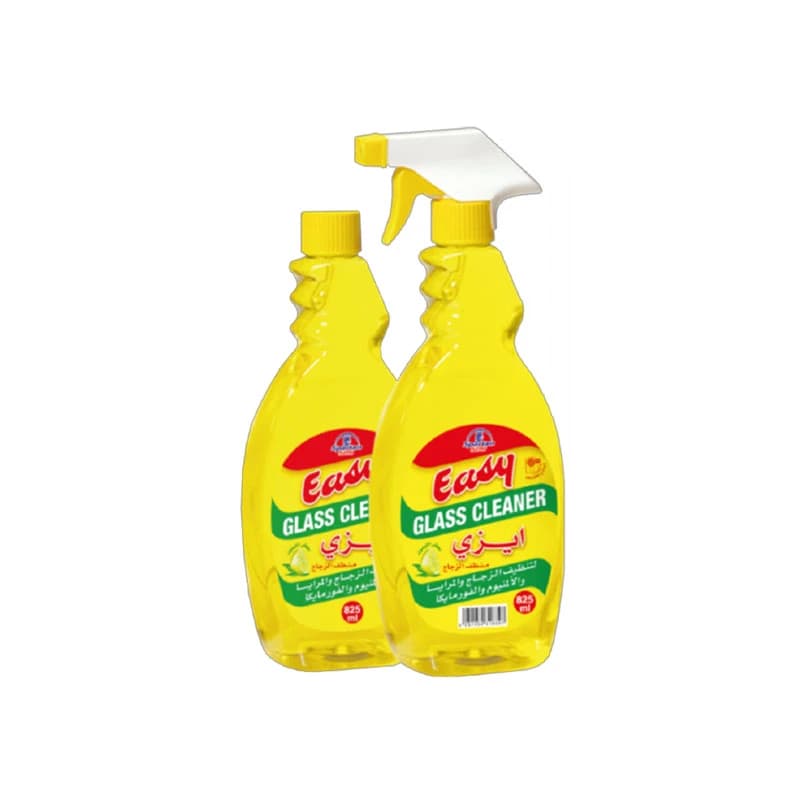 Easy Glass Cleaner Lemon Trigger & Refill 2x825ml
