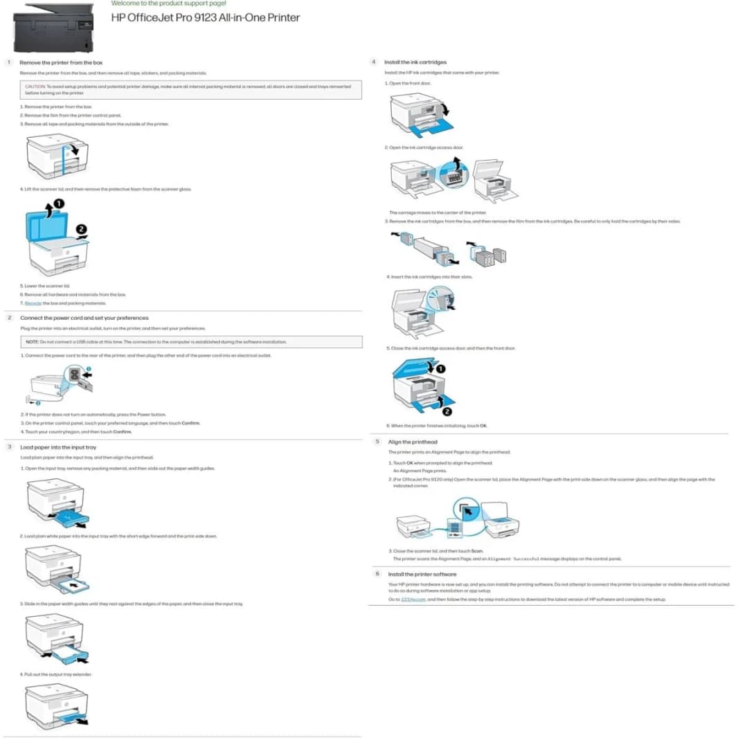 HP OfficeJet Pro 9123 All-in-One Printer - Wireless, Automatic Document Feeder