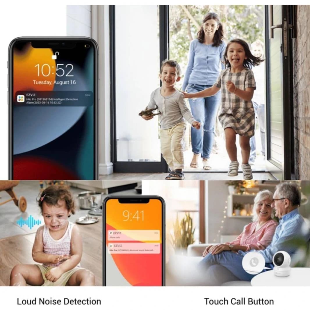 EZVIZ H6c Pro, 2K, 3MP WiFi Security Camera with Call Button